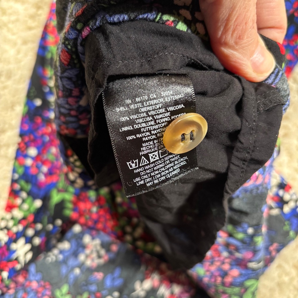 Conversations by Anthropologie 32 of 52 Floral Button Smocked Dress Women US 4 - Picture 6 of 10